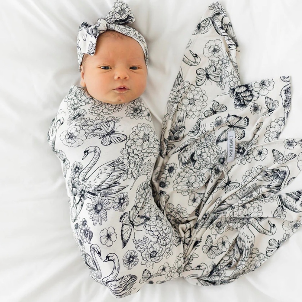 Posh Peanut Junie Swaddle and Headband Set
